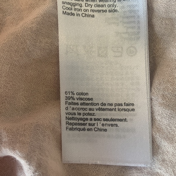 ALL SAINTS Crossover High Lo Flowy Blouse Blush Pink - Picture 16 of 16